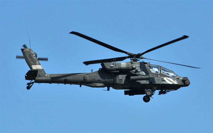 AH-64 Apache, McDonnell Douglas, American attack helicopter, US Army, military helicopters, USA