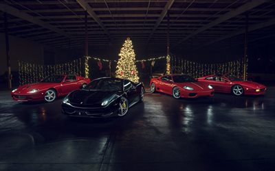 Ferrari F430, Joulukuusi, urheilu autot, Italian urheiluautoja, Ferrari Califonia, Ferrari 458 Italia