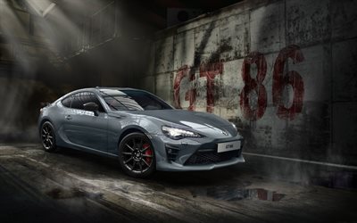 Toyota GT86, 2017, Shark, gray sports coupe, Japanese sports car, gray GT86, tuning, Toyota
