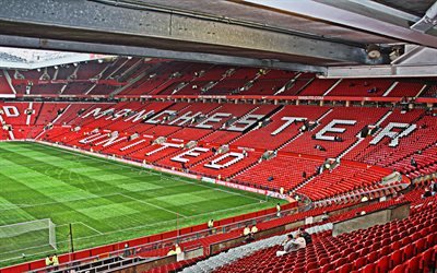 Old Trafford, Theatre of Dreams, English Football Stadium, Manchester United Stadium, Modern Sports Arena, Mansechter, England, UK, Stadiums