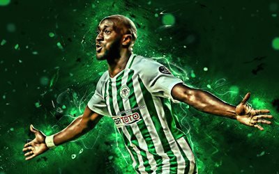 Mustapha Yatabare, Malian footballers, Konyaspor FC, goal, soccer, Yatabare, Turkish Super Lig, football, neon lights