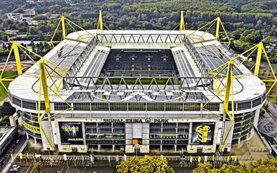 Signal Iduna-Parken, Westfalen stadion, Tysk Fotboll Stadion, Borussia Dortmund-Stadion, BVB, Dortmund, Tyskland, arenor