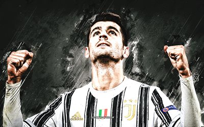 Alvaro Morata, portre, İspanyol futbolcu, Juventus FC, Serie A, İtalya, futbol
