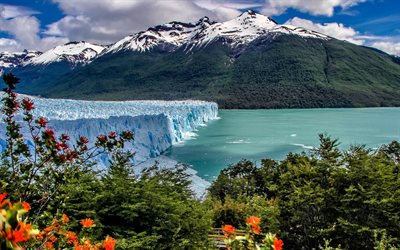 Argentinojärvi, Andit, jäätikkö, Patagonia, vuoristomaisema, järvi, Santa Cruz, Argentiina, Los Glaciaresin kansallispuisto
