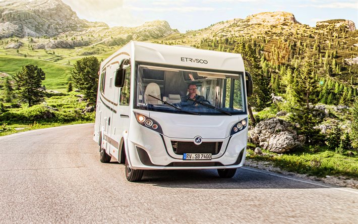 Etrusco I 7400 SB, 4k, camping-cars, bus 2020, HDR, concepts de voyage, maison sur roues, Etrusco