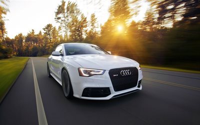 Audi RS5, motion blur, 道路, ウ, Audi