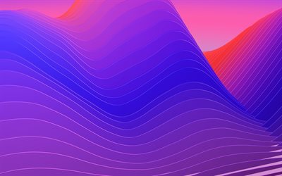 macOS, abstract waves, neon waves, Apple, os x, operating system