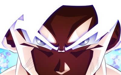 Ultra Instinct de Goku, 4k, Dragon Ball, l&#39;art, la DBS, Goku, Dragon Ball Super