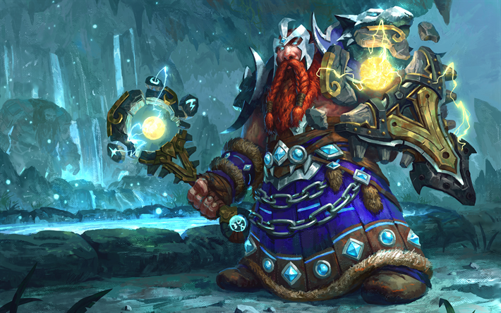 Dwarf Shaman, warrior, art, World of Warcraft, WoW