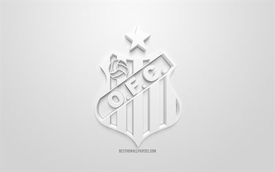 Operario Ferroviario Esporte Clube, Operario, creative 3D logo, white background, 3d emblem, Brazilian football club, Serie B, Ponta Grossa, Brazil, 3d art, football, stylish 3d logo