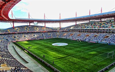 Estadio Municipal de Aveiro, vista interior, stands, portugu&#233;s Estadio de F&#250;tbol, Aveiro, Portugal, campo de F&#250;tbol