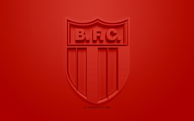 Botafogo Futebol Clube, Pantera, BFC, creative 3D logo, red background, 3d emblem, Brazilian football club, Serie B, Ribeirao Preto, Brazil, 3d art, football, stylish 3d logo
