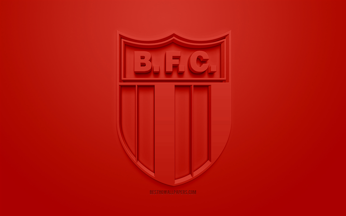 ボタフォゴ地区Futebolクラブ, Pantera, BFC, 創作3Dロゴ, 赤の背景, 3dエンブレム, ブラジルのサッカークラブ, エクストリーム-ゾーンB, リベイランプレト, ブラジル, 3dアート, サッカー, お洒落な3dロゴ