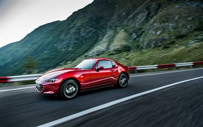 Mazda MX-5 RF, 2019, red sports coupe, new red MX-5, japanese sports cars, MX-5 Miata, Mazda
