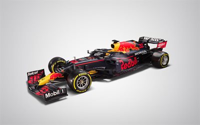Red Bull Racing RB16B, 2021, 4k, Formula1, front view, exterior, F1 2021 race cars, RB16B, F1, Red Bull Racing
