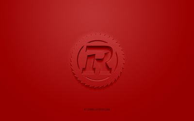 Ottawa Redblacks, Canadian football club, creative 3D logo, burgundy background, Canadian Football League, Ottawa, Canada, CFL, American football, Ottawa Redblacks 3d logo
