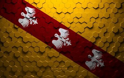 Bandeira do Ducado da Lorena, arte em favo de mel, Ducado da Lorena hex&#225;gonos bandeira, Ducado da Lorena hex&#225;gonos arte 3d, Ducado da Lorena bandeira