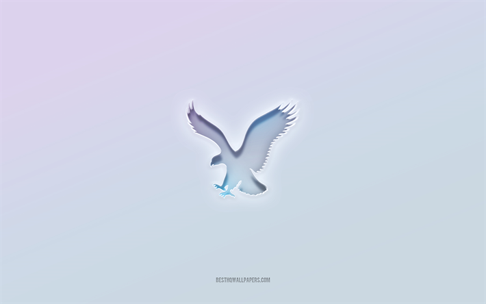 american eagle outfitters-logo, ausgeschnittener 3d-text, wei&#223;er hintergrund, american eagle outfitters 3d-logo, american eagle outfitters-emblem, american eagle outfitters, gepr&#228;gtes logo, american eagle outfitters 3d-emblem