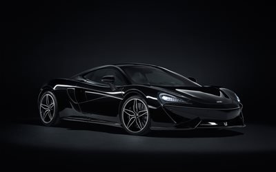 McLaren 570GT, MSO, Black Collection, 2018, svart superbil, racing bil, svart 570GT, sport coupe, tuning 570GT, Brittiska sportbilar, McLaren