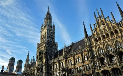 New Town Hall, Munich, Germany, beautiful building, Gothic style, Munich Landmark