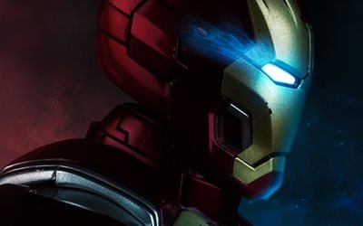Iron Man, super-h&#233;ros, close-up, DC Comics, l&#39;IronMan