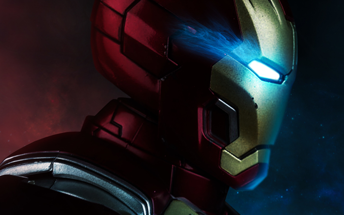 Iron Man, supereroi, close-up, DC Comics, IronMan