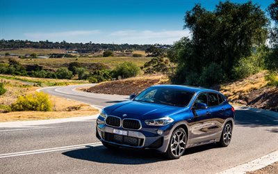 BMW X2 sDrive20i M Sport, 4k, road, Bilar 2018, BMW X2, delningsfilter, BMW