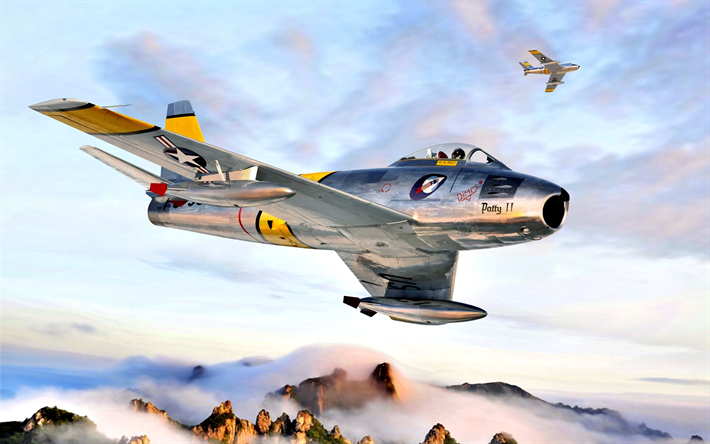 North American F-86 Sabre, Canadair Sabre, American jet fighter, United States Air Force, USA
