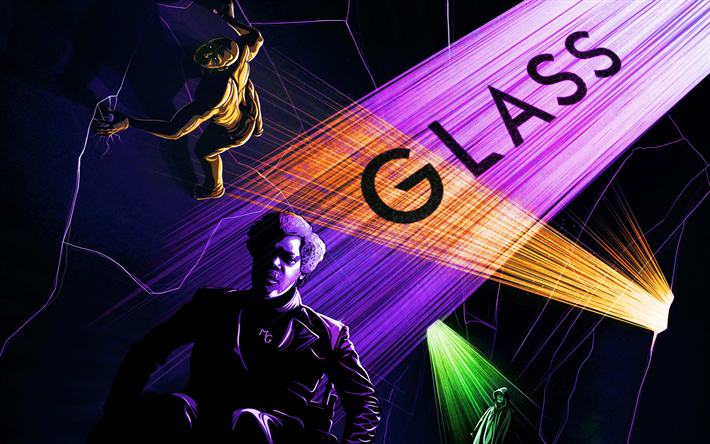 Glass, fan art, 2019 movie, drama, poster, Glass Movie