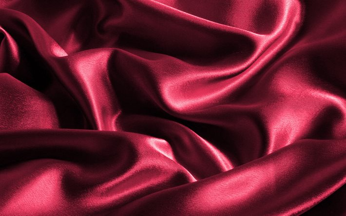 satin rose de fond, macro, de soie rose texture ondul&#233;e texture de tissu, la soie, le satin rose, de tissus, de textures, de satin, de soie, de rose texture de tissu, satin rose texture, tissu rose fond
