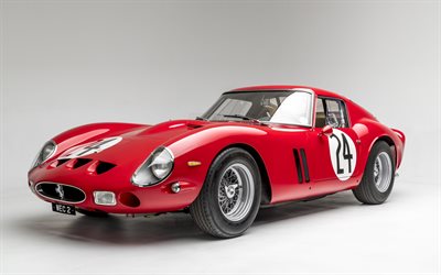 Ferrari 250 GTO, 1963, ulkoa, roadster, punainen 250 GTO, retro urheilu autoja, italian urheiluautoja, Ferrari