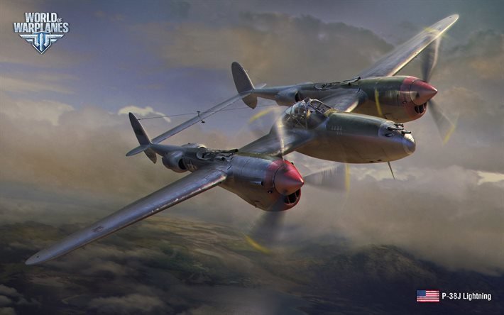 P-38J Rel&#226;mpago, WoWP, lutador, World of Warplanes