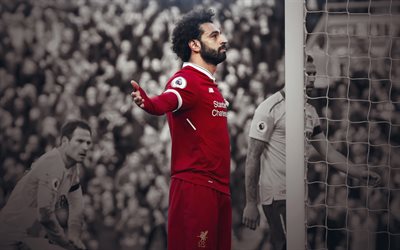 Mohamed Salah, Liverpool, meta, Premier League, Eg&#237;pcio jogador de futebol, a estrela do futebol, Inglaterra, futebol