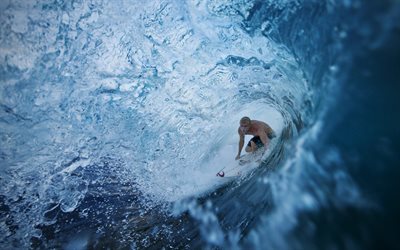 Mick Fanning, surfista professionista, un Fulmine Bianco, estremo, l&#39;onda del mare, il surf, Michael Eugene Fanning