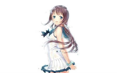 Manaka Mukaido, 4k, manga, anime girls, Nagi no Asukara