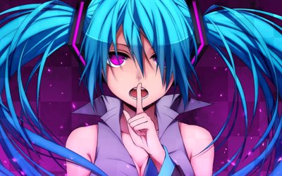 Hatsune Miku, manga, anthropomorphism, turquoise twintails, art, Vocaloid
