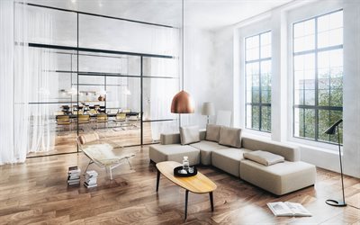 living room, light design, stylish modern interior, minimalism, stylish design of the living room