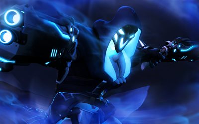 Reaper, 4k, cyber-krigare, m&#246;rker, Overwatch
