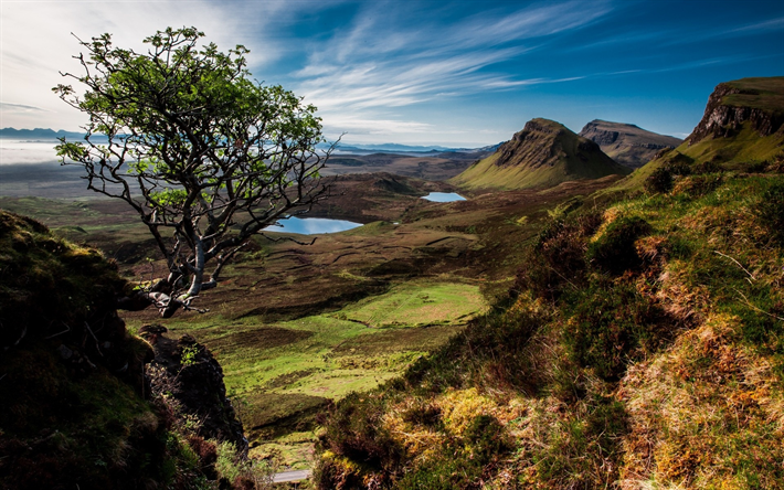 Isle of Skye, vuoret, Iso-Britannia, panorama, Skotlanti, Euroopassa, UK