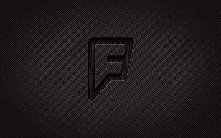 foursquare karbon logosu, 4k, grunge sanat, karbon arka plan, yaratıcı, foursquare siyah logosu, sosyal ağ, foursquare logosu, foursquare