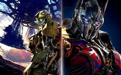 Transformers 5, The Last Knight, 2017, Optimus Prime, Bumblebee