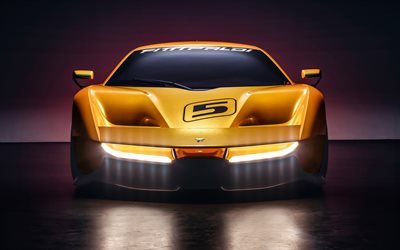 4k, Fittipaldi EF7 Vision Gran Turismo, 2017 cars, supercars, headlights