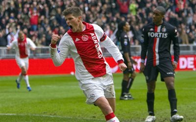 Klaas-Jan Huntelaar, goal, footballers, Ajax, soccer