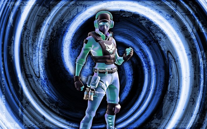 4k, breakpoint, blauer grunge-hintergrund, fortnite, vortex, fortnite-charaktere, breakpoint-skin, fortnite battle royale, breakpoint fortnite