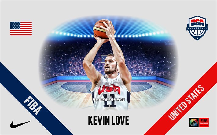 Kevin Love, &#233;quipe nationale de basket-ball des &#201;tats-Unis, joueur am&#233;ricain de basket-ball, NBA, portrait, &#201;tats-Unis, basket-ball