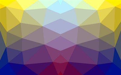 3d نسيج هندسي, خلفية هندسية متعددة الألوان, متعدد السطوح خلفية ثلاثية الأبعاد, نسيج هندسي