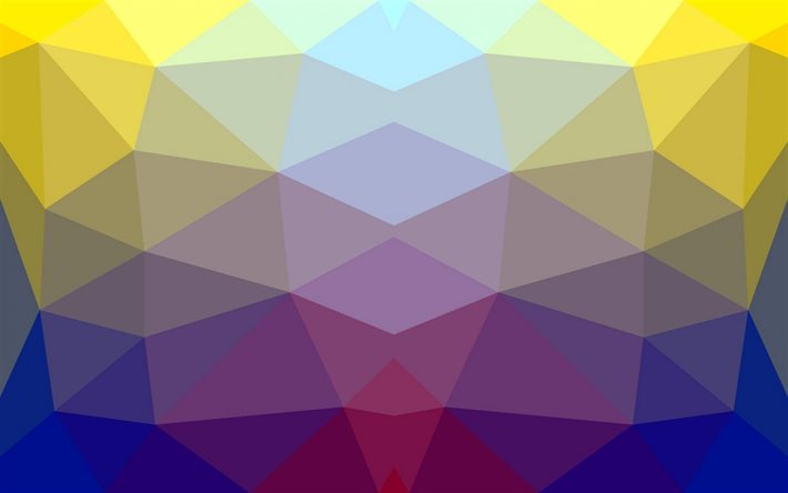 texture géométrique 3d, fond géométrique multicolore, fond 3d polyèdres, texture géométrique