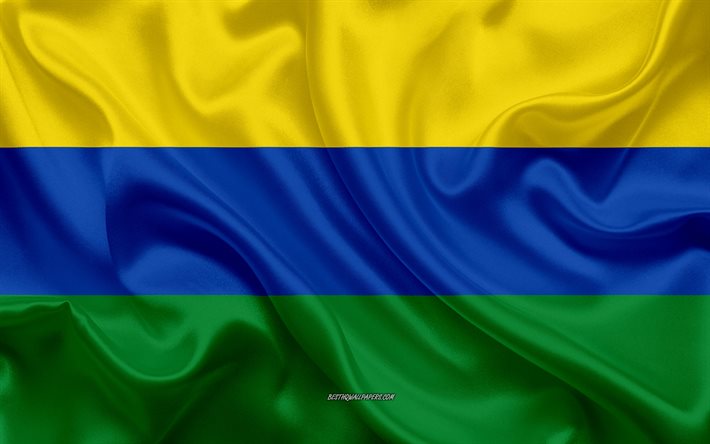 Drapeau du d&#233;partement de Guainia, 4k, texture de soie, d&#233;partement de Guainia, Guainia, d&#233;partement colombien, drapeau de Guainia, Colombie