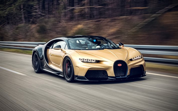 Bugatti Chiron Super Sport, 4k, autostrada, 2021 auto, hypercar, 2021 Bugatti Chiron, supercar, Bugatti