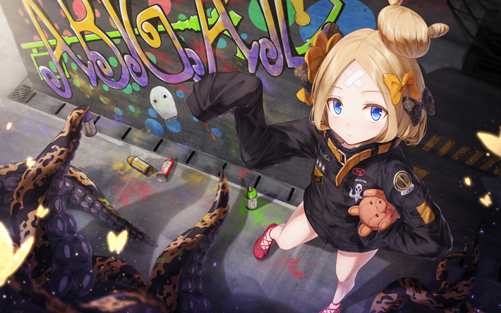 Abigail Williams, street, Foreigner, Fate Grand Order, art, TYPE-MOON, Fate Series
